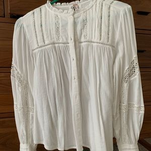 Cute white poet top from Free People